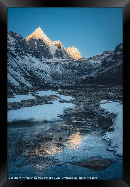 Morning Sunrise Mountain Peak Framed Print by Matthew McCormack