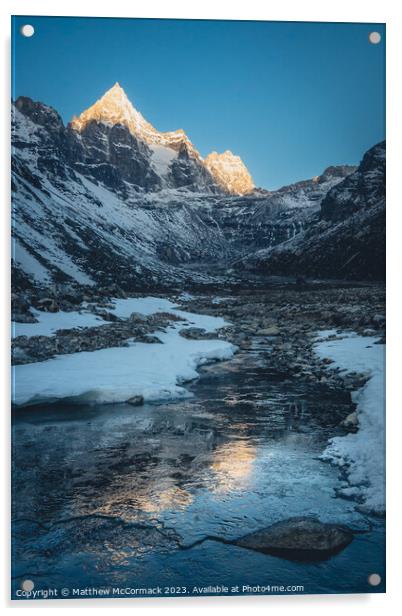 Morning Sunrise Mountain Peak Acrylic by Matthew McCormack