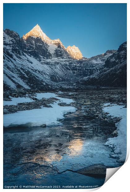 Morning Sunrise Mountain Peak Print by Matthew McCormack