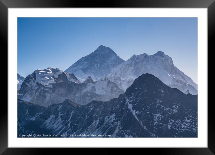 Mount Everest Framed Mounted Print by Matthew McCormack