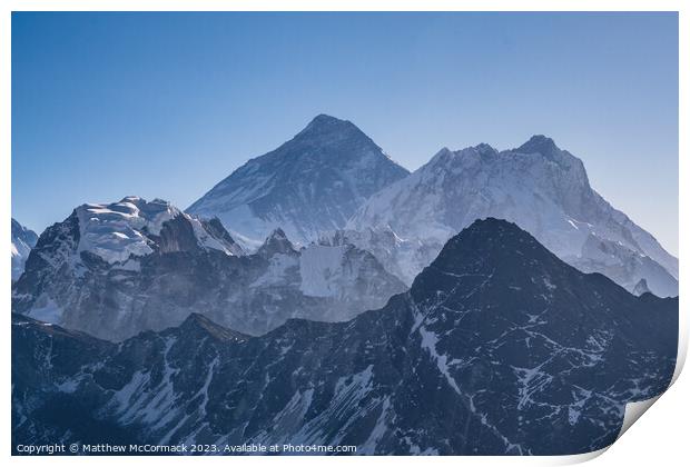 Mount Everest Print by Matthew McCormack