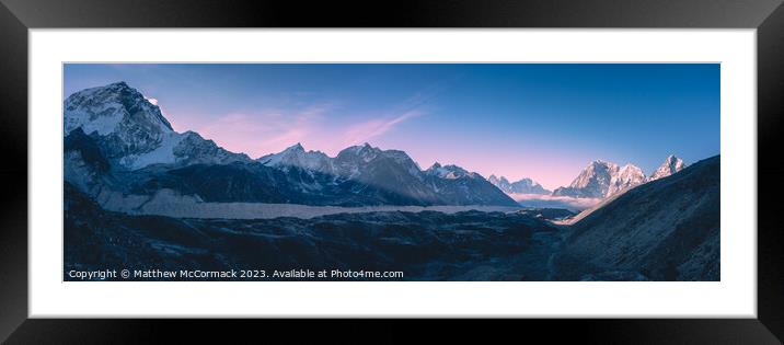 Himalayian Panoramic Framed Mounted Print by Matthew McCormack