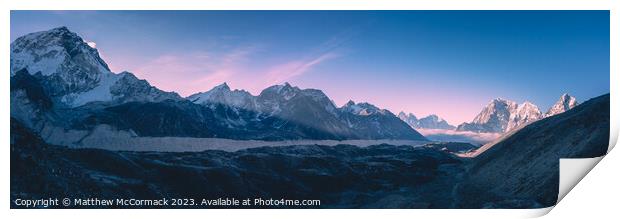 Himalayian Panoramic Print by Matthew McCormack