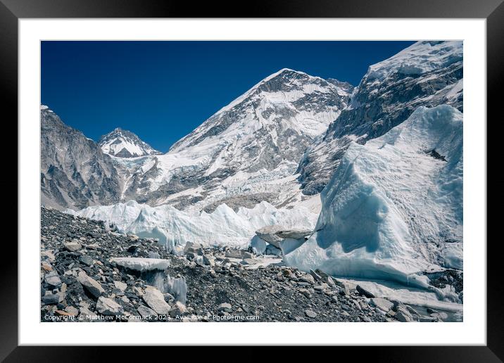 Glacial  Rocks at Basecamp Framed Mounted Print by Matthew McCormack