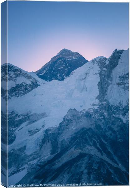 Everest Sunrise Canvas Print by Matthew McCormack