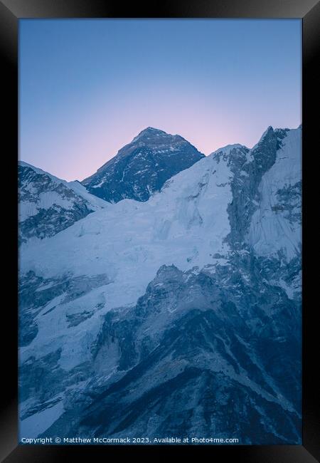 Everest Sunrise Framed Print by Matthew McCormack