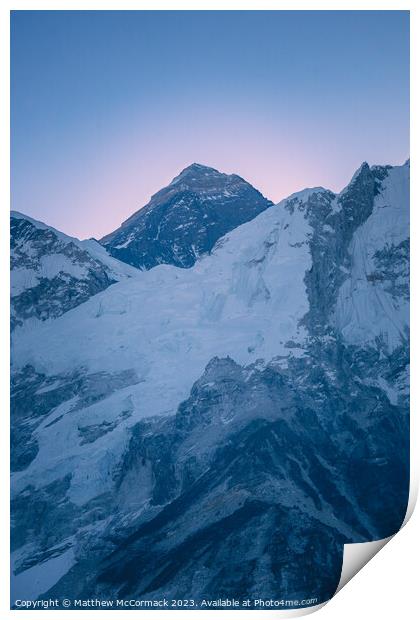 Everest Sunrise Print by Matthew McCormack