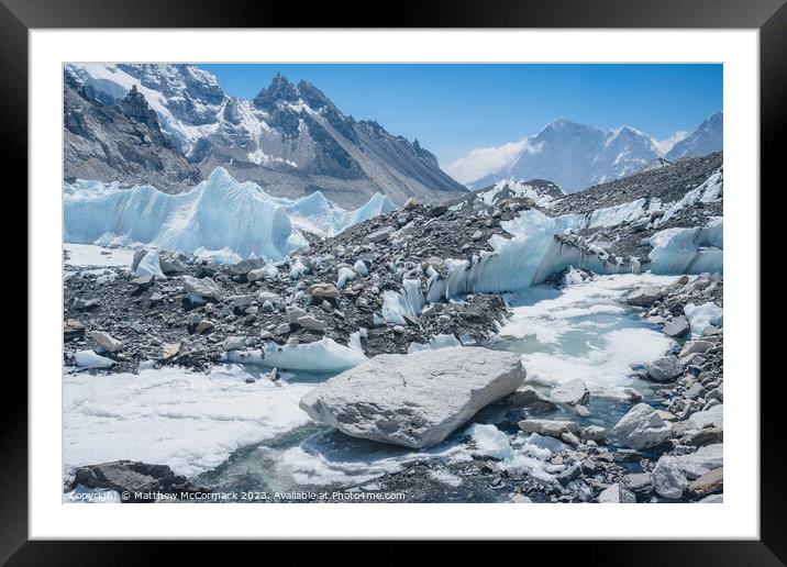 Glacial Ice Rocks Framed Mounted Print by Matthew McCormack