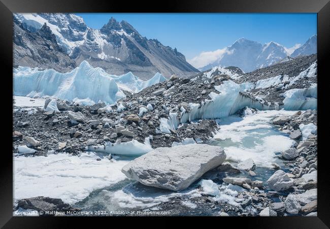 Glacial Ice Rocks Framed Print by Matthew McCormack