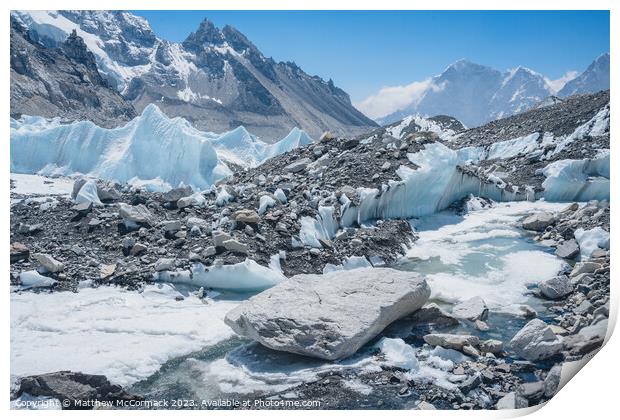 Glacial Ice Rocks Print by Matthew McCormack