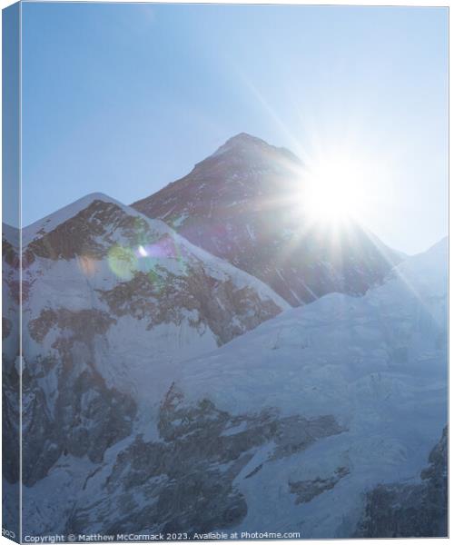 Mount Everest Sunrise Canvas Print by Matthew McCormack