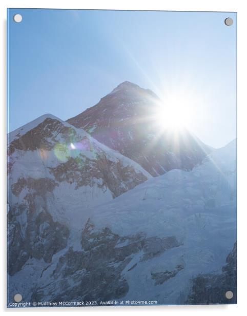 Mount Everest Sunrise Acrylic by Matthew McCormack