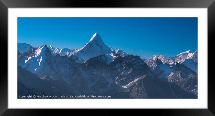 Ama Dablam Pano Framed Mounted Print by Matthew McCormack
