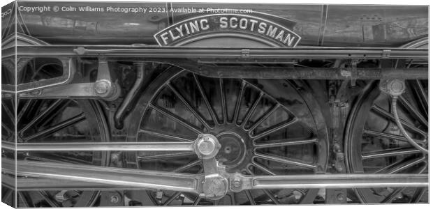 The Return Of The Flying Scotsman 3 BW Canvas Print by Colin Williams Photography