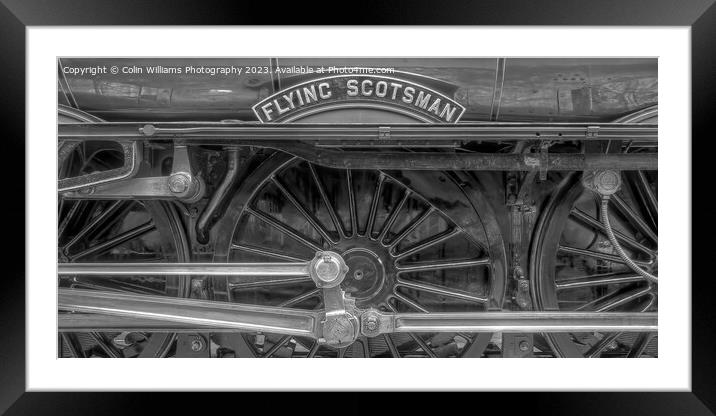 The Return Of The Flying Scotsman 3 BW Framed Mounted Print by Colin Williams Photography