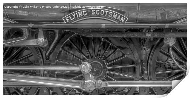 The Return Of The Flying Scotsman 3 BW Print by Colin Williams Photography