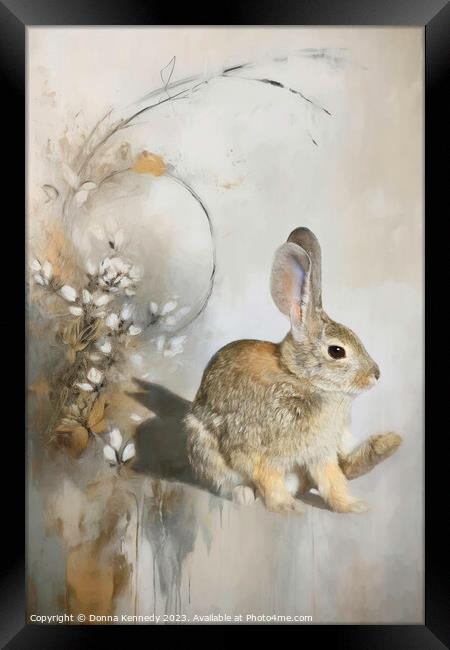 Lucky Rabbit Foot Framed Print by Donna Kennedy