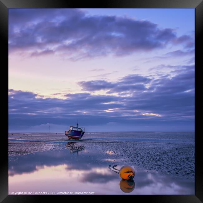 Buoy and Boat Framed Print by Ian Saunders