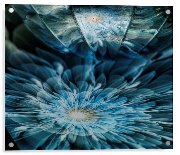 The Blue Dahlia Acrylic by kathy white
