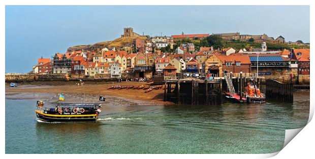 Whitby Harbour Panorama Print by Darren Galpin