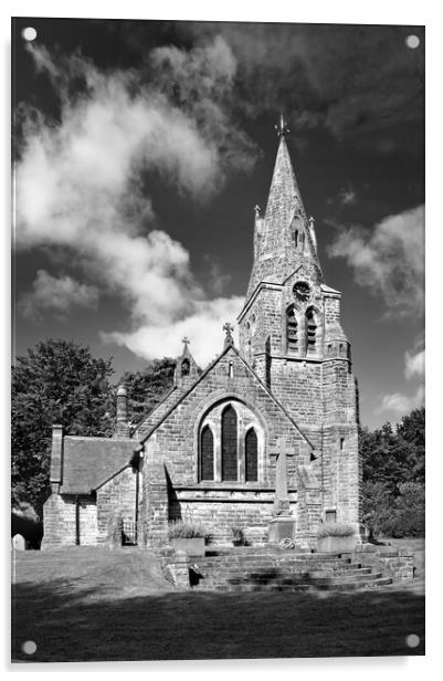 Church of the Holy & Undivided Trinity, Edale Acrylic by Darren Galpin