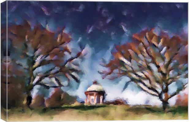 Heaton Park Temple Modern Oil Canvas Print by Glen Allen