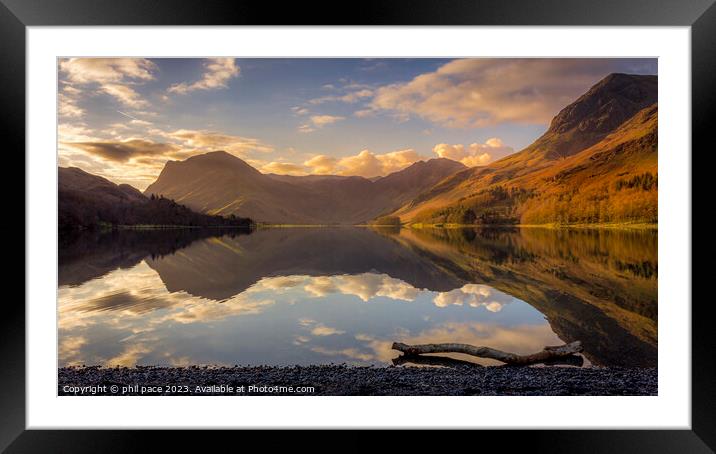 Buttermere in the Lake District Framed Mounted Print by phil pace