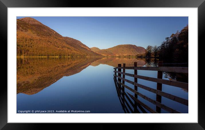 Buttermere Reflections Framed Mounted Print by phil pace