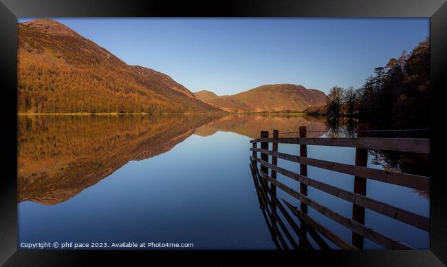 Buttermere Reflections Framed Print by phil pace