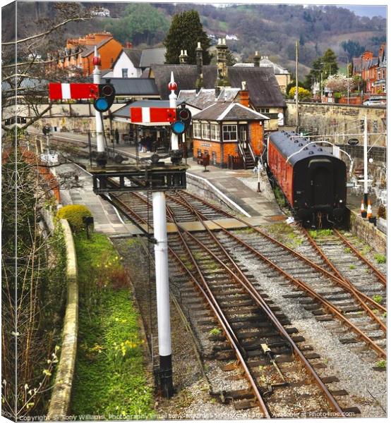 Llangollen Railway Station Canvas Print by Tony Williams. Photography email tony-williams53@sky.com