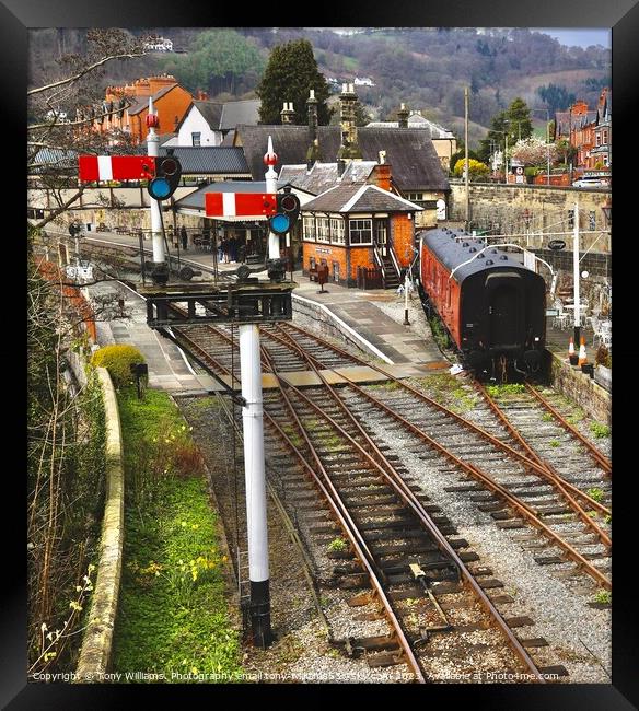 Llangollen Railway Station Framed Print by Tony Williams. Photography email tony-williams53@sky.com