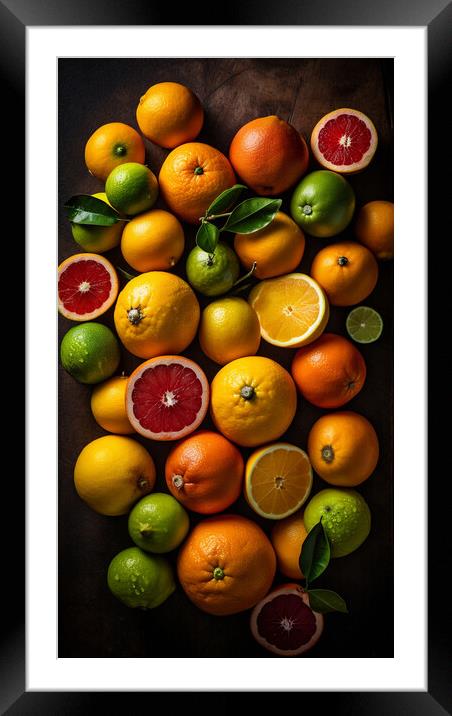Citrus Fruits Framed Mounted Print by Bahadir Yeniceri