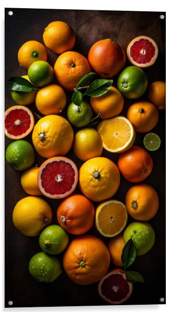 Citrus Fruits Acrylic by Bahadir Yeniceri