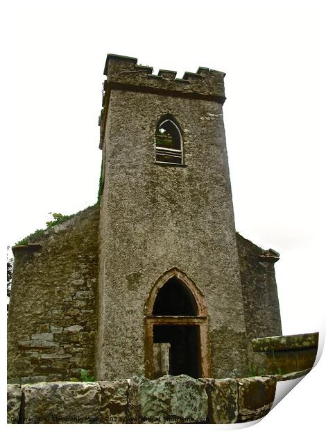 Abandoned church Print by Stephanie Moore