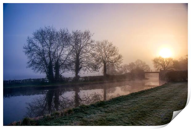 Serene Morning Mist Print by Helkoryo Photography