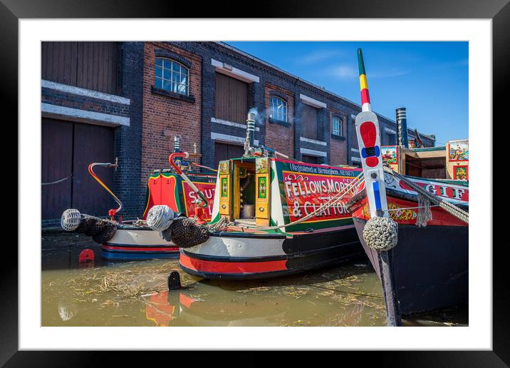 Trio of pretty narrow boats Framed Mounted Print by Jason Wells