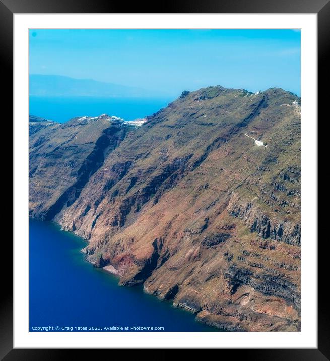 Caldera Santorini Greece Framed Mounted Print by Craig Yates