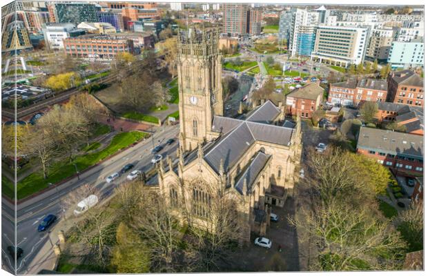 Leeds Cathedral Canvas Print by Apollo Aerial Photography