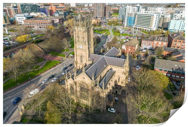 Leeds Cathedral Print by Apollo Aerial Photography