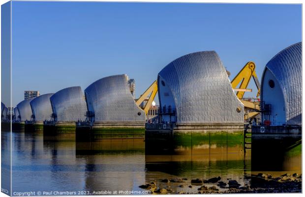  Thames Barrier, London - England, Canvas Print by Paul Chambers