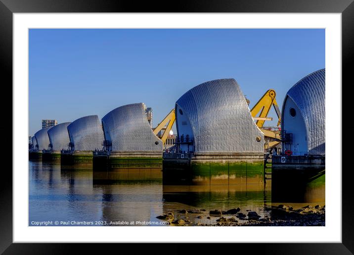  Thames Barrier, London - England, Framed Mounted Print by Paul Chambers