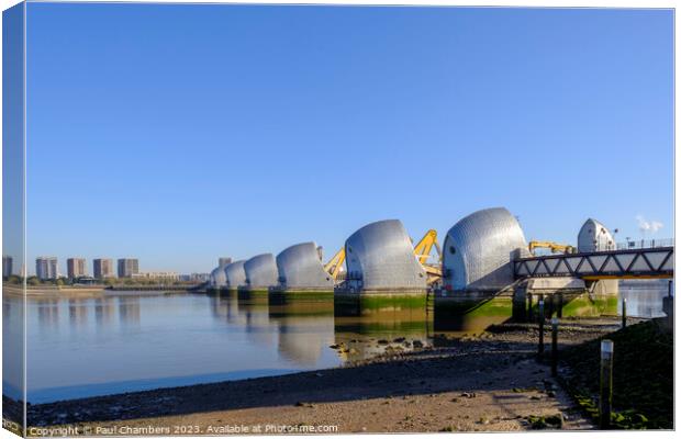 The Mighty Thames Barrier Canvas Print by Paul Chambers