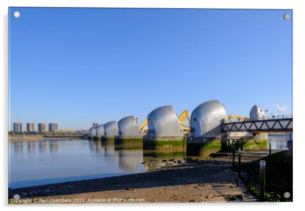 The Mighty Thames Barrier Acrylic by Paul Chambers