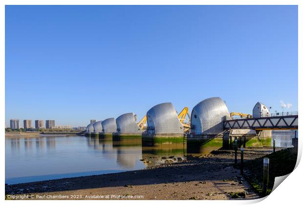 The Mighty Thames Barrier Print by Paul Chambers