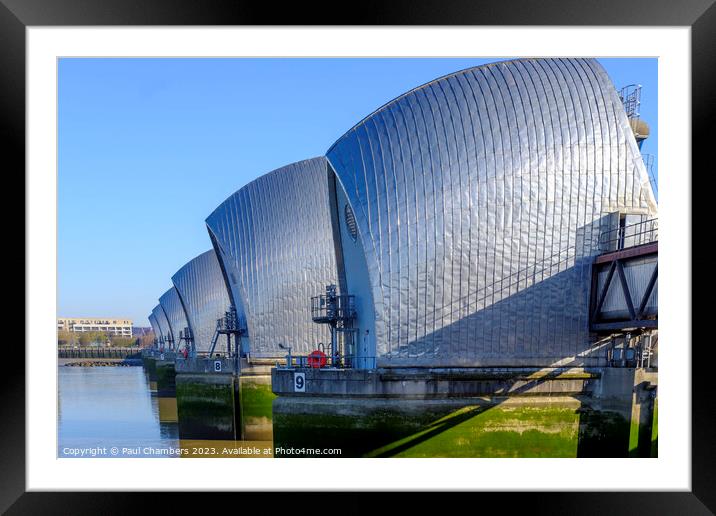 The Mighty Thames Barrier Framed Mounted Print by Paul Chambers