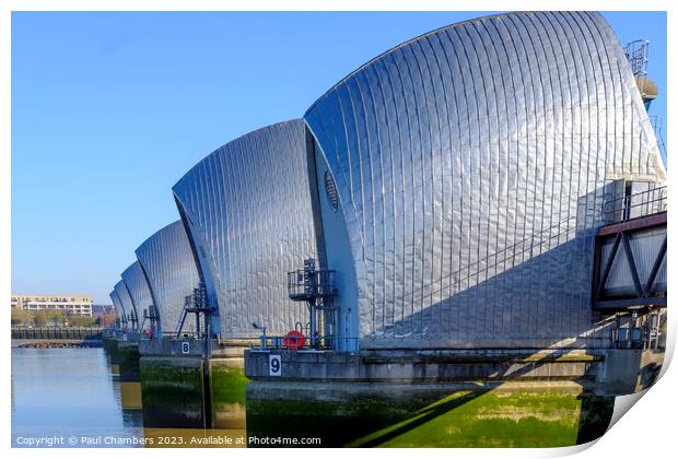 The Mighty Thames Barrier Print by Paul Chambers