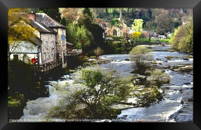 River Dee Llangollen Framed Print by Tony Williams. Photography email tony-williams53@sky.com