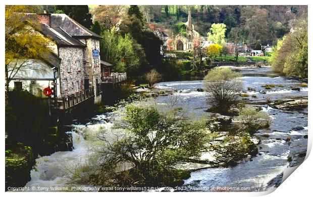 River Dee Llangollen Print by Tony Williams. Photography email tony-williams53@sky.com