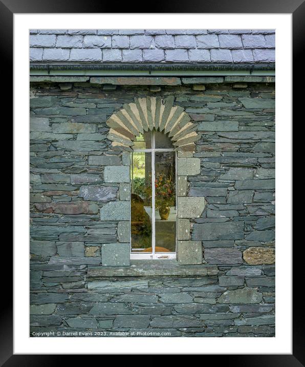 Church Window Framed Mounted Print by Darrell Evans