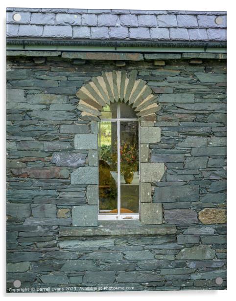 Church Window Acrylic by Darrell Evans